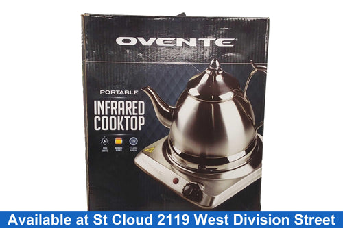 Ovente Infrared Cooktop Black Small Kitchen Appliance