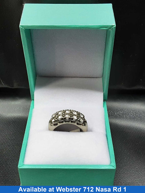 Ring - Wedding Band - White Gold 10k (.417) 5 grams Size 5.5