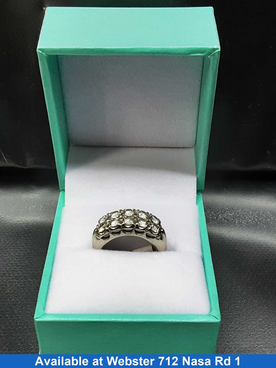 Ring - Wedding Band - White Gold 10k (.417) 5 grams Size 5.5