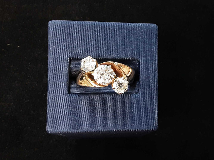 Ring - Wedding Set - Yellow Gold 14k (.585) 7.4 grams Size 8