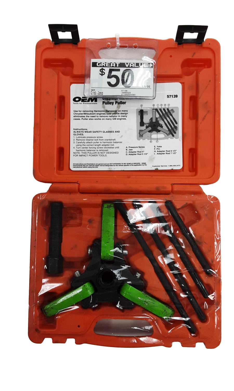 Oem 57139 Orange Fish Tape / Puller