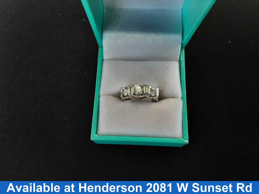Women's Ring - Anniversary - White Gold 14k (.585) 6.1 grams Size 5