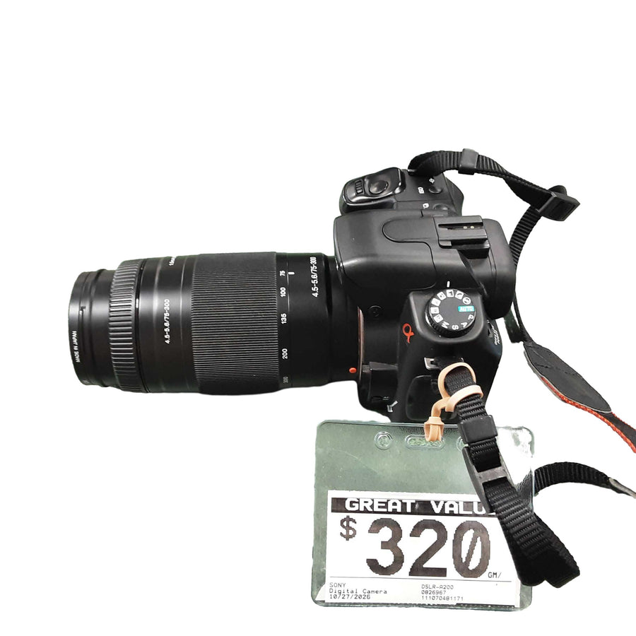 Sony Dslr-a200 Black Digital Camera