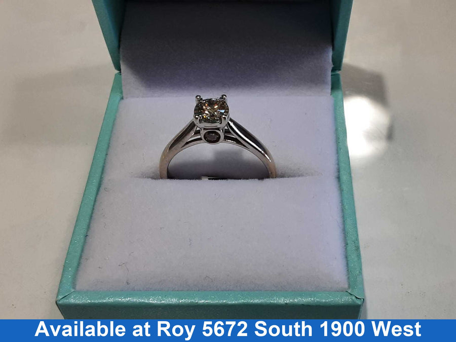Ring - Engagement Set - White Gold 10k (.417) 2.3 grams Size 10.5