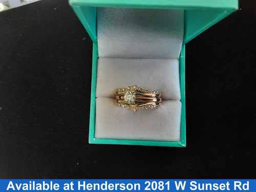 Ring - Wedding Set - Rose Gold 14k (.585) 7.6 grams Size 8.5
