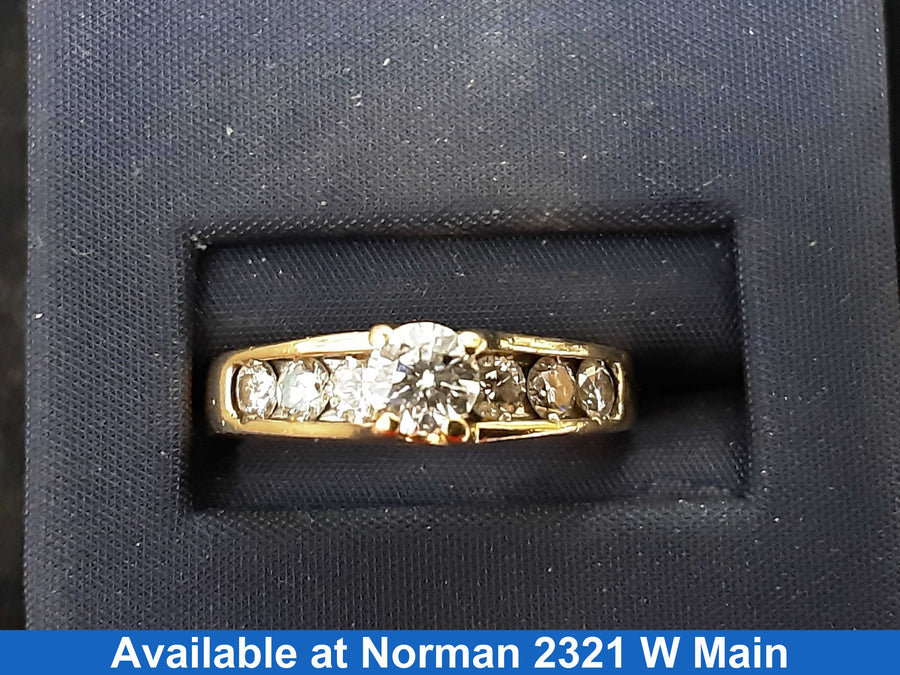 Ring - Engagement Set - Yellow Gold 14k (.585) 4.3 grams Size 6.5