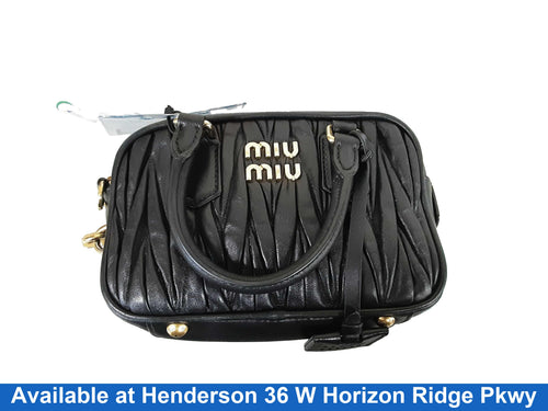 Miu Miu Arcadie Matlasse Black Purse / Handbag