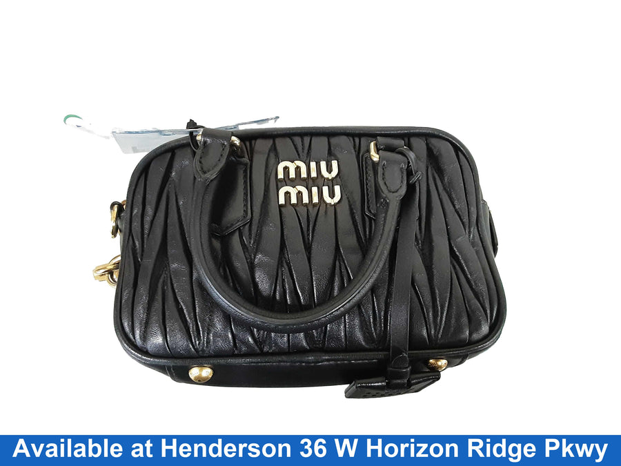 Miu Miu Arcadie Matlasse Black Purse / Handbag