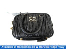 Miu Miu Arcadie Matlasse Black Purse / Handbag