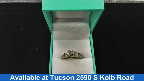 Women's Ring - Solitaire - Yellow Gold 14k (.585) 4.1 grams Size 7.5
