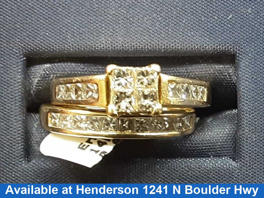Ring - Engagement Set - Yellow Gold 14k (.585) 5.3 grams Size 10.5