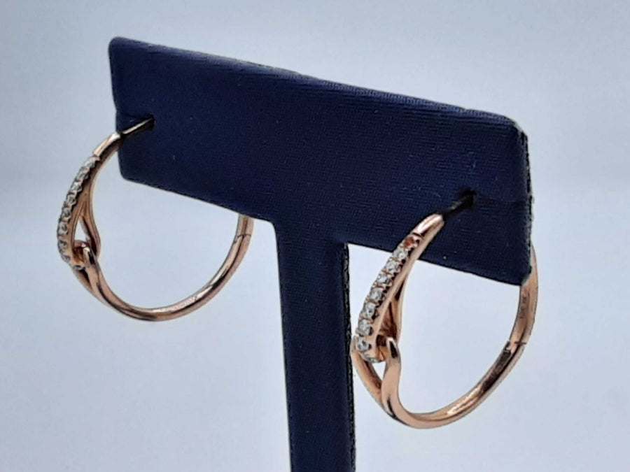 Hoop Earrings - Rose Gold 10k (.417) 4.5 grams