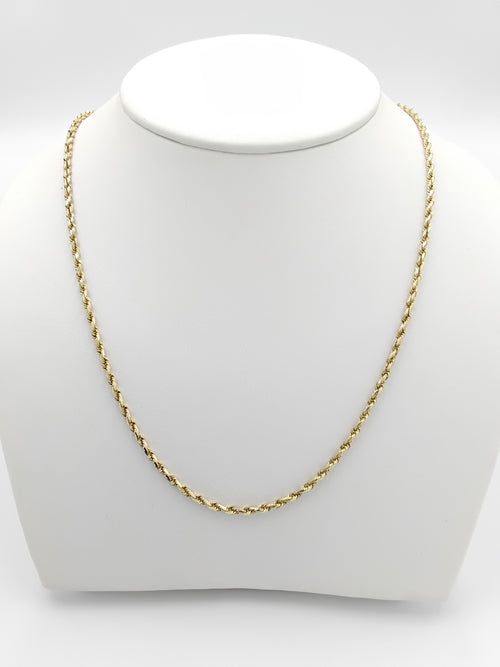 Rope Chain - Yellow Gold 14k (.585) 7.7 grams 18 inch