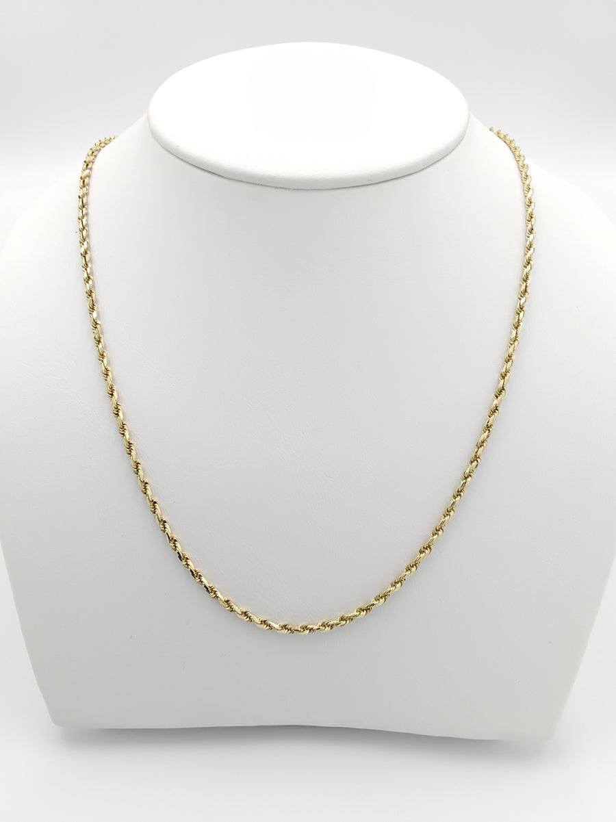 Rope Chain - Yellow Gold 14k (.585) 7.7 grams 18 inch