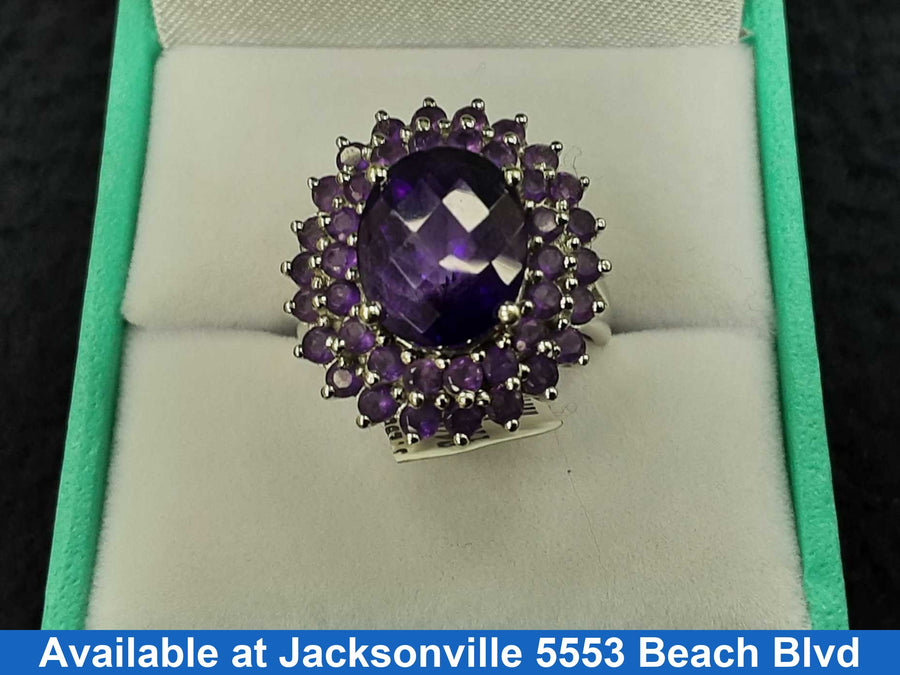 Women's Ring - White Gold 14k (.585) 5 grams Size 7.5
