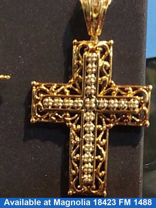 Religious Pendant - Tricolor Gold 10k (.417) 4.7 grams
