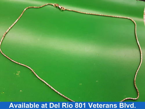 Box Chain - Yellow Gold 14k (.585) 2.3 grams 16 inch