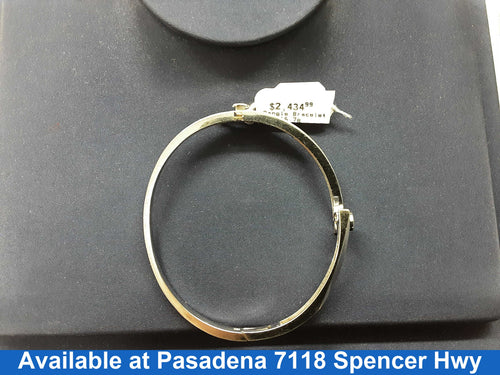 Bangle Bracelet - White Gold 14k (.585) 16.7 grams 7 inch