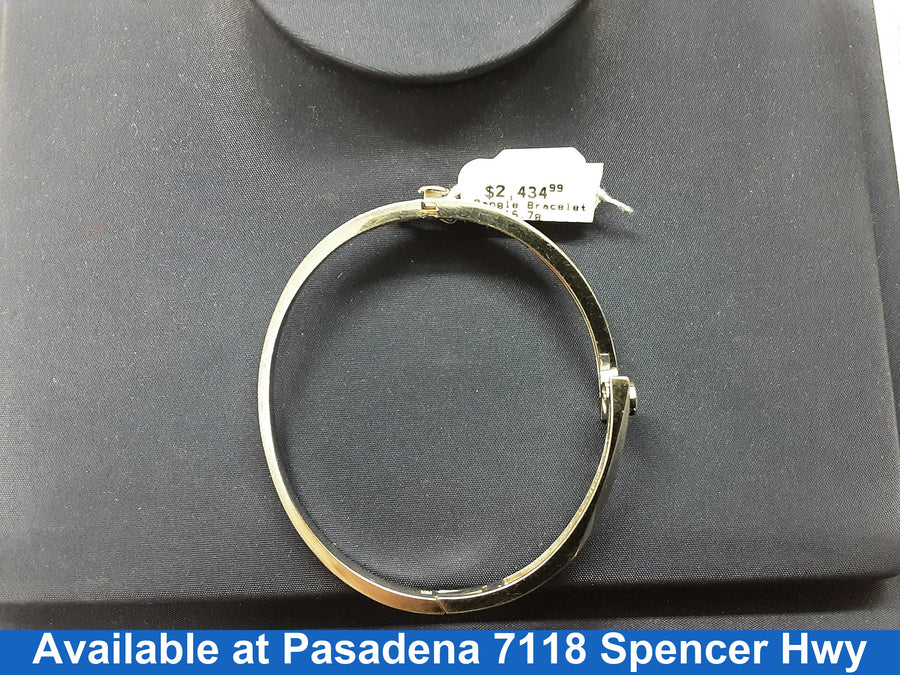 Bangle Bracelet - White Gold 14k (.585) 16.7 grams 7 inch