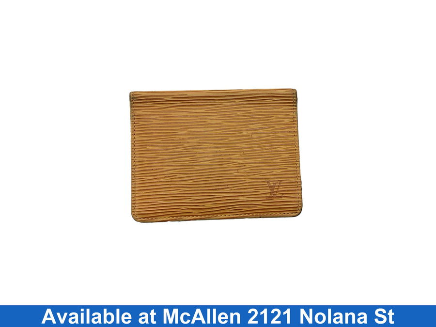 Louis Vuitton Epi Card Case Yellow Wallet