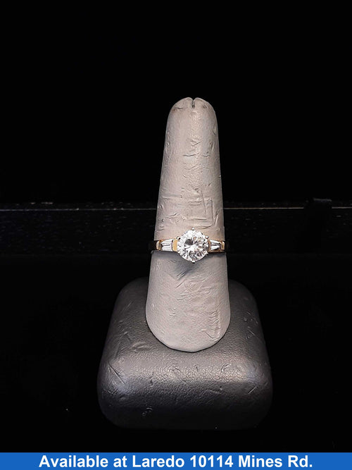Women's Ring - Solitaire - Yellow Gold 10k (.417) 2.7 grams Size 20