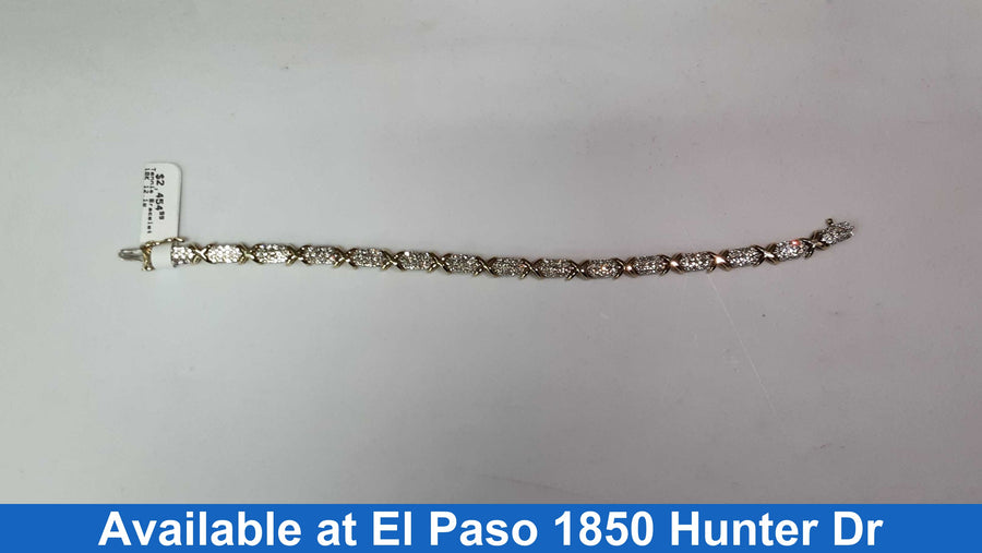 Tennis Bracelet - Yellow Gold 10k (.417) 12.1 grams 8 inch