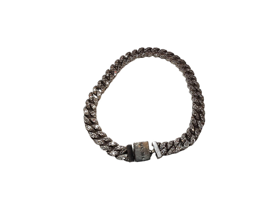 Pandora Timeless Pavé Cuban Chain Bracelet Silver Other Collectible
