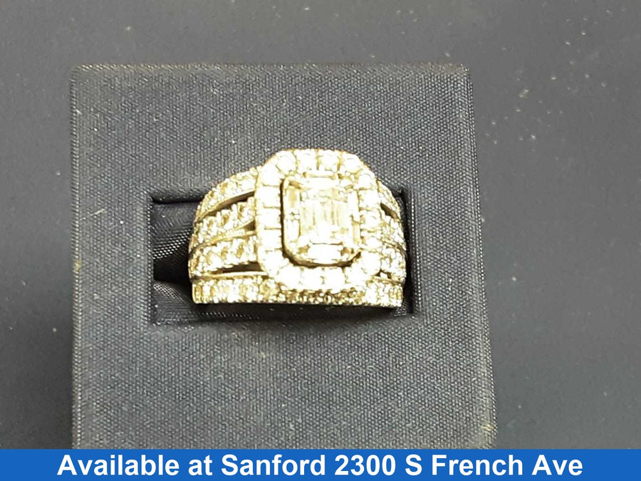 Ring - Engagement Set - White Gold 14k (.585) 10.1 grams Size 7