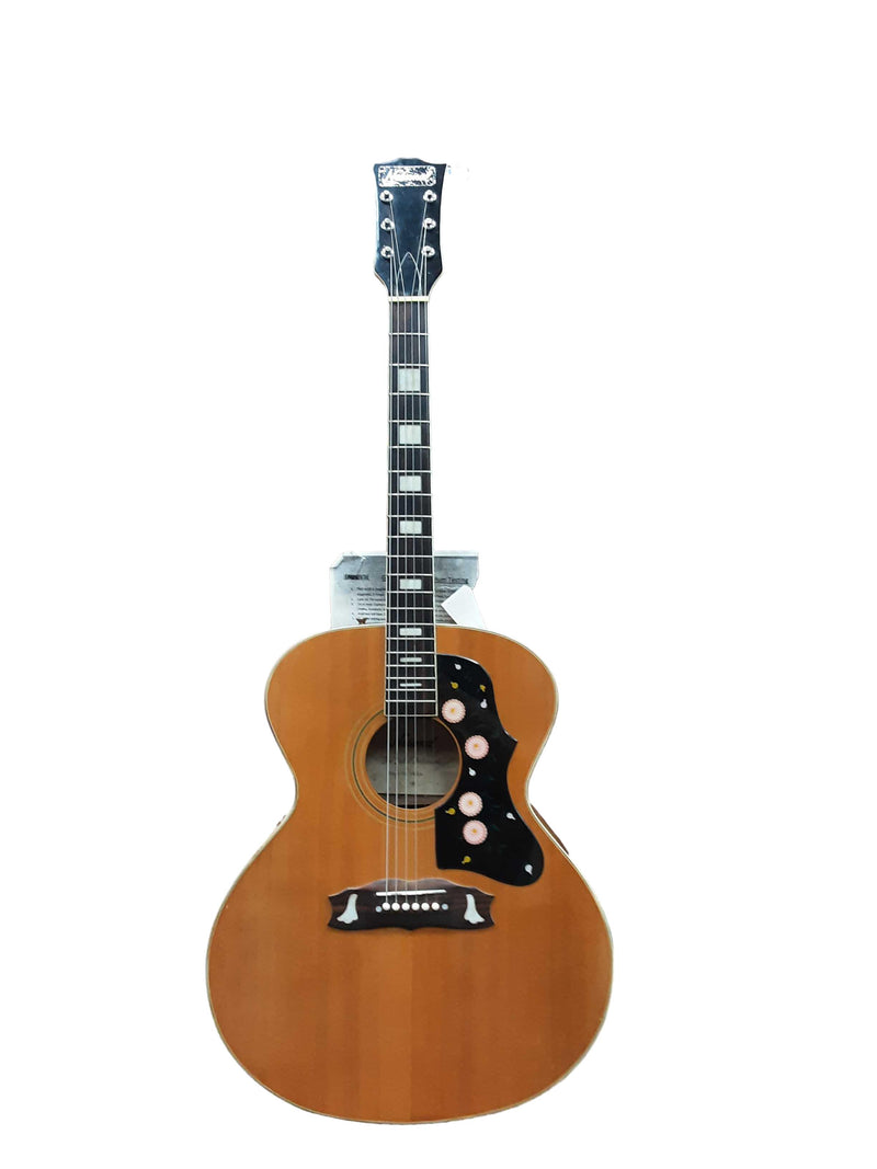 National Cj200b Beige / Tan Acoustic Classic Guitar