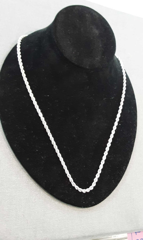 Rope Chain - White Gold 10k (.417) 5.6 grams 24 inch