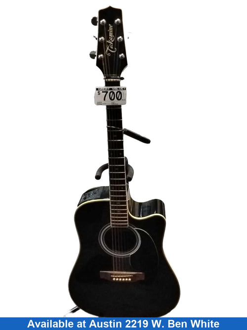 Takamine Ef341c Black Acoustic Classic Guitar
