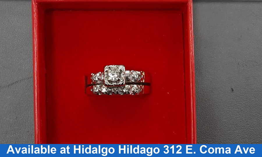 Ring - Engagement Set - Yellow Gold 14k (.585) 6.1 grams Size 9