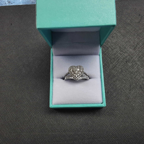Ring - Engagement Set - White Gold 10k (.417) 4.6 grams Size 7