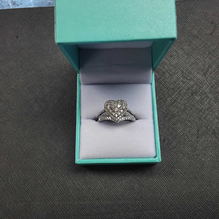 Ring - Engagement Set - White Gold 10k (.417) 4.6 grams Size 7