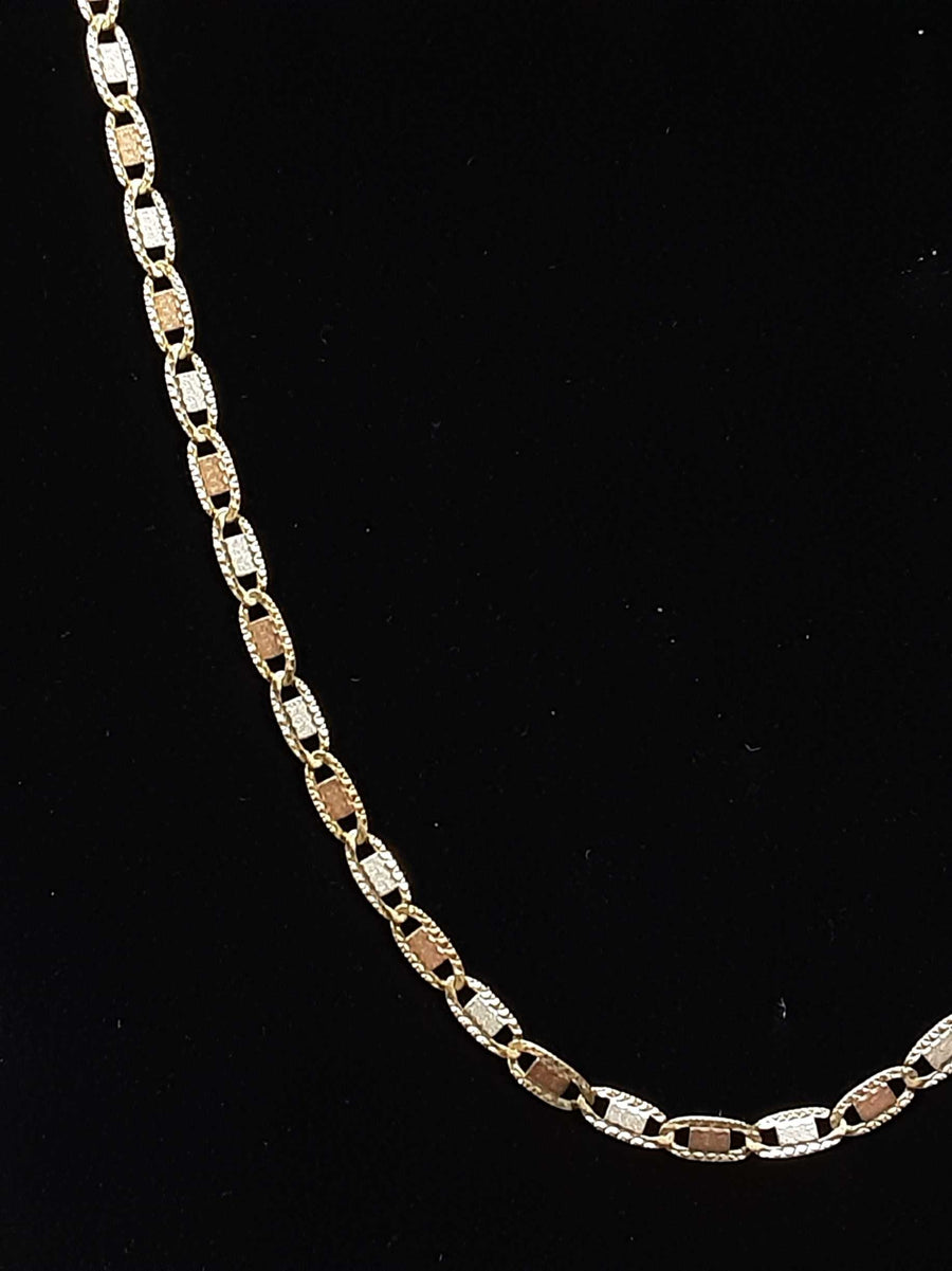 Wheat Chain - Tricolor Gold 10k (.417) 10.2 grams 22 inch