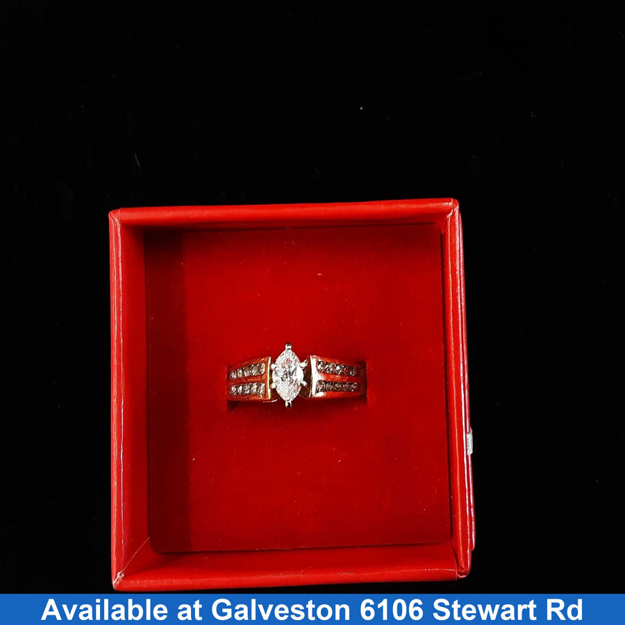 Ring - Wedding Set - Yellow Gold 14k (.585) 5.3 grams Size 7