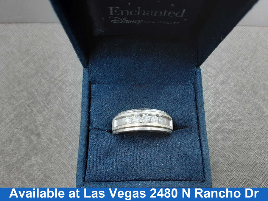 Ring - Wedding Band - White Gold 10k (.417) 5 grams Size 12