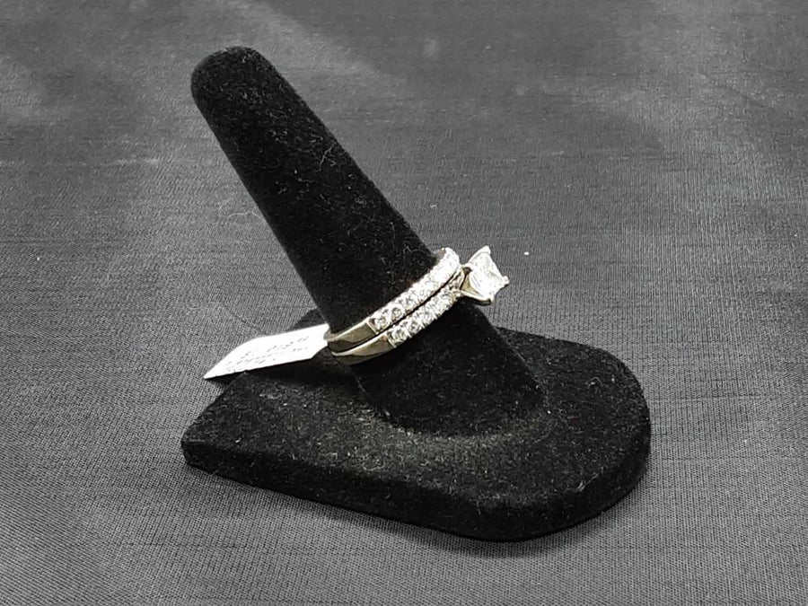 Ring - Engagement Set - White Gold 14k (.585) 5.6 grams Size 6