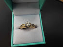 Ring - Wedding Set - Yellow Gold 14k (.585) 5.6 grams Size 7.5