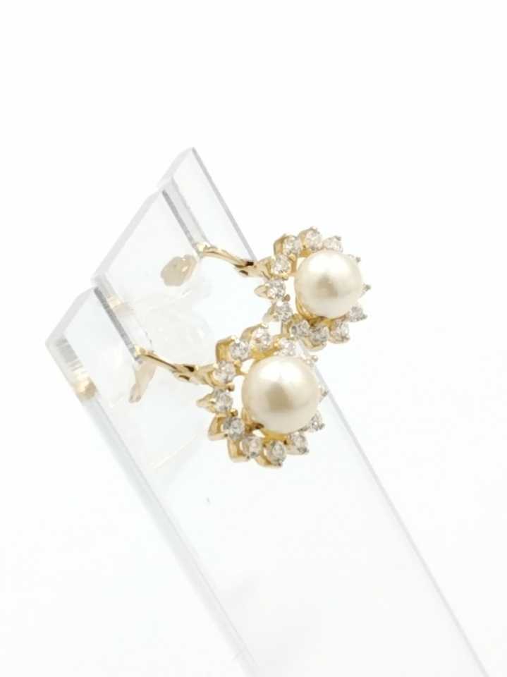 Pearl Earrings - Yellow Gold 14k (.585) 3.7 grams