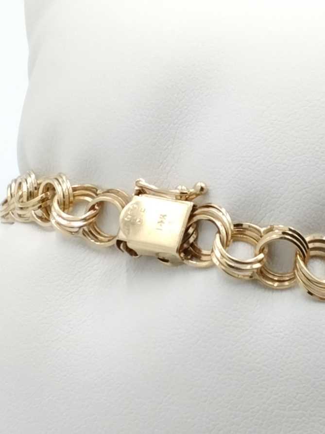 Box Bracelet - Yellow Gold 14k (.585) 11.3 grams 5 inch
