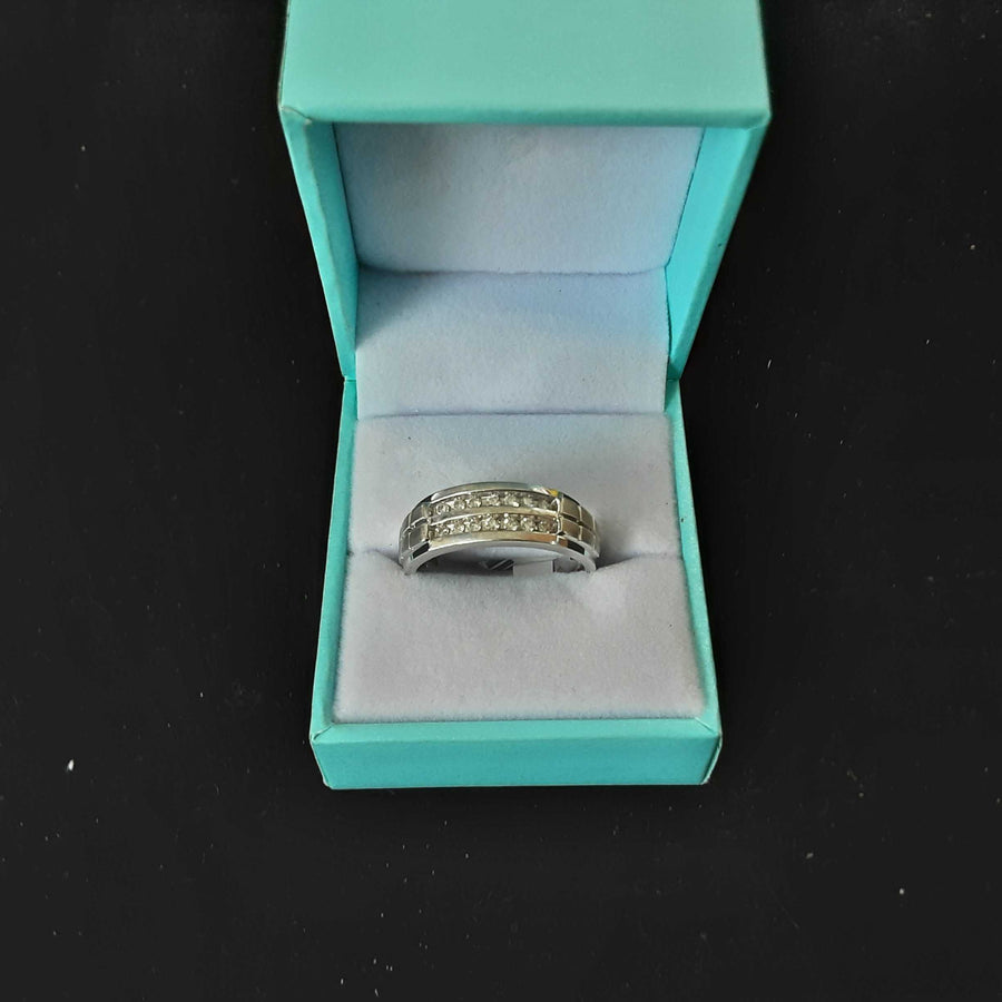 Ring - Wedding Band - White Gold 10k (.417) 4.9 grams Size 10