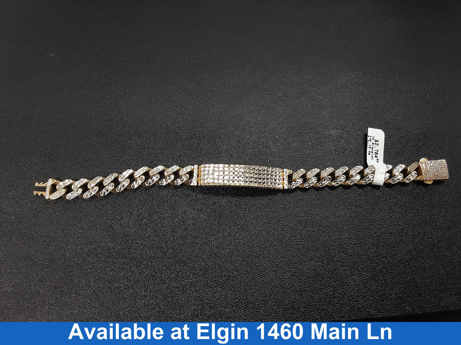 ID Bracelet - Tricolor Gold 14k (.585) 19.6 grams 8 inch