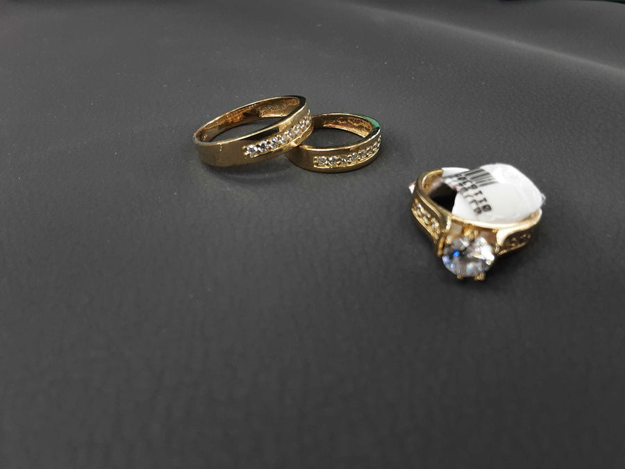 Ring - Wedding Set - Yellow Gold 10k (.417) 6.9 grams Size 8