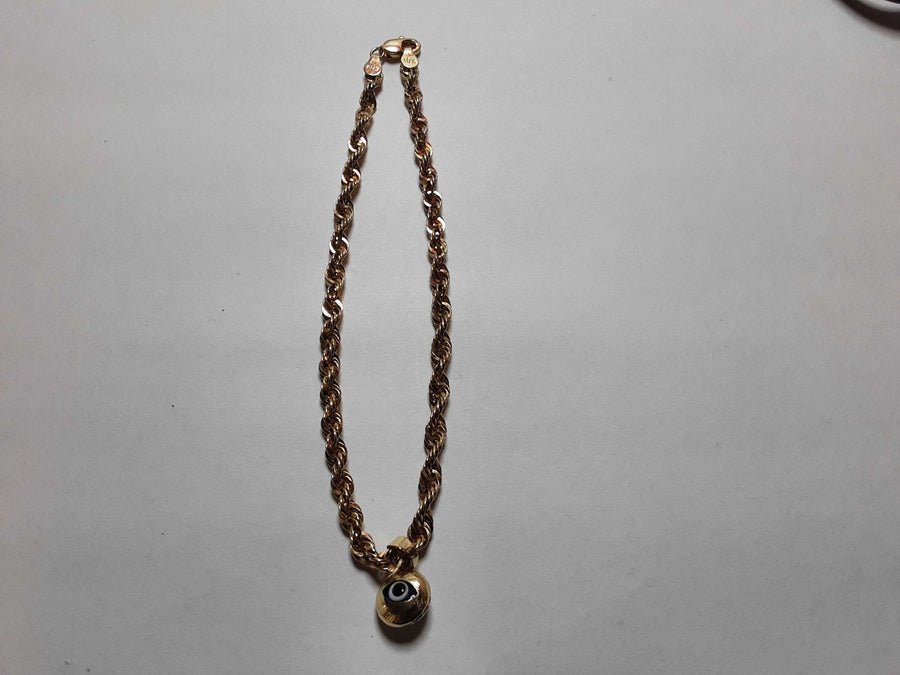 Rope Bracelet - Yellow Gold 10k (.417) 3.8 grams 8 inch