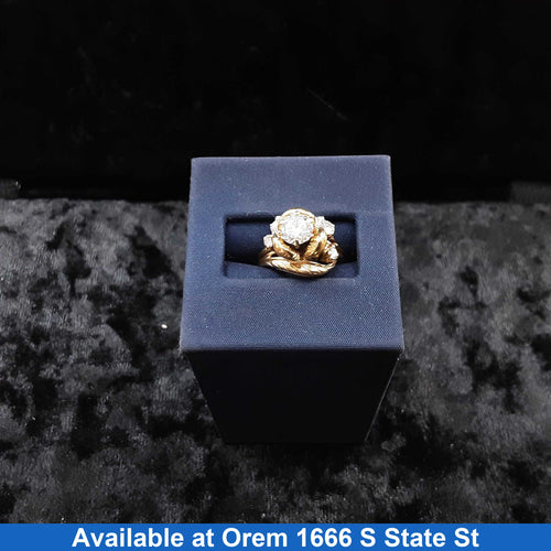 Ring - Engagement Set - Yellow Gold 14k (.585) 6.1 grams Size 6