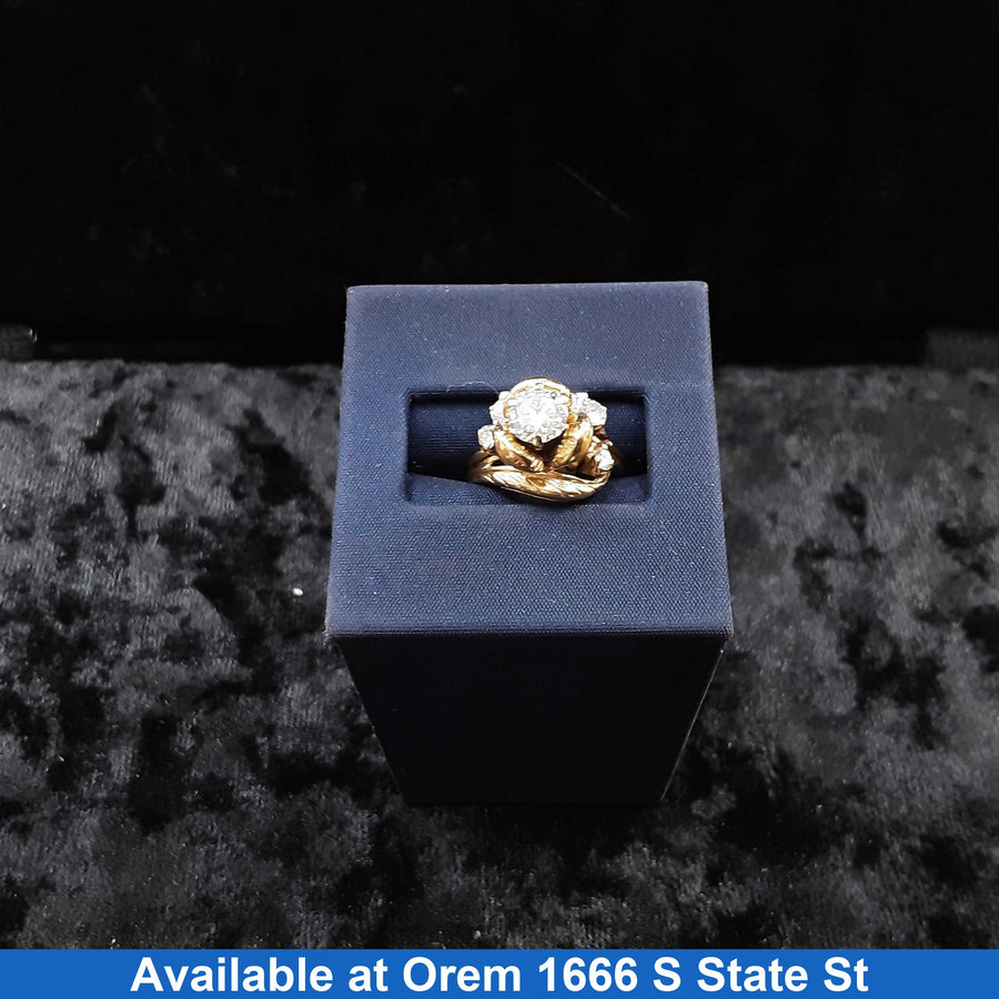 Ring - Engagement Set - Yellow Gold 14k (.585) 6.1 grams Size 6