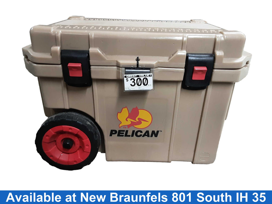 Pelican Wheels Beige / Tan Cooler
