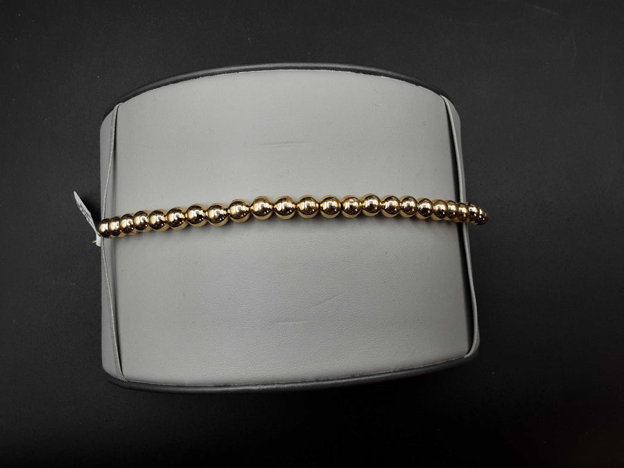 Bead Bracelet - Yellow Gold 18k (.750) 5.2 grams 8 inch