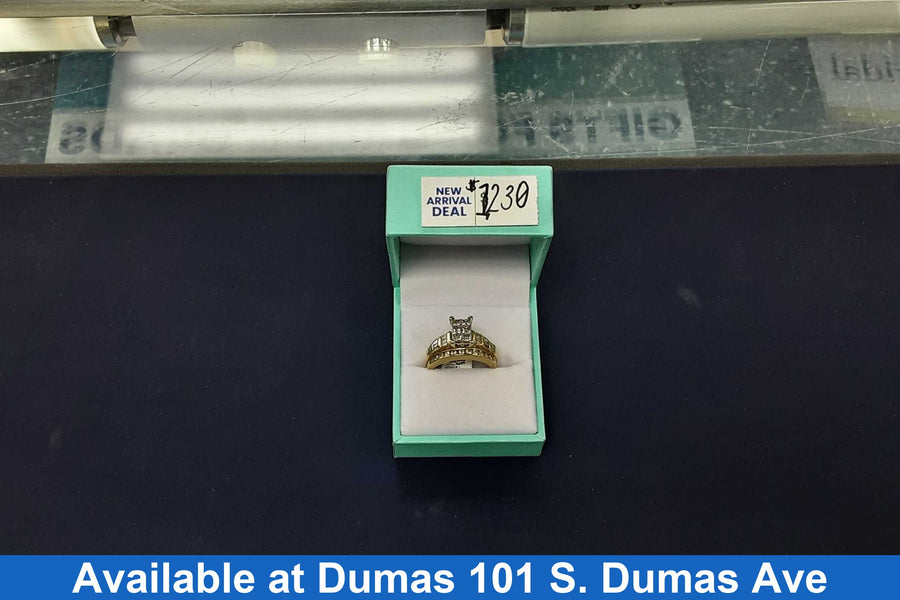 Ring - Engagement Set - Yellow Gold 14k (.585) 8.8 grams Size 8